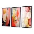 thumbnail image 3 of Designart "Serendipitous Circular Geometric Serenity IV" Modern Geometric Framed Wall Art Set Of 3 - Gold Abstract Frame Canvas Set For Living Room Decor, 3 of 6