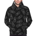 thumbnail image 2 of Bingfone White Pineapples Men's Drawstring Hoodie Long Sleeve Pocket Sweatshirts-XX-Large, 2 of 6