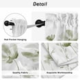 thumbnail image 5 of Sage Green Flowers Kitchen Curtains, Watercolor Retro White Floral Leaves Light Filtering Window Curtain Panels, 2Pcs Rod Pocket Window Treatments Set for Cabin Bathroom Bedroom 52x45 Inches, 5 of 9
