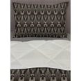 thumbnail image 3 of Geometric Comforter & Sham Bedding Set, Layout of Modern Shapes and Streaks Abstract Details Retro Touches, 3 pcs Duvet Set Microfiber Filling Quilt, 5 Sizes, Dark Brown and Eggshell, by Ambesonne, 3 of 4