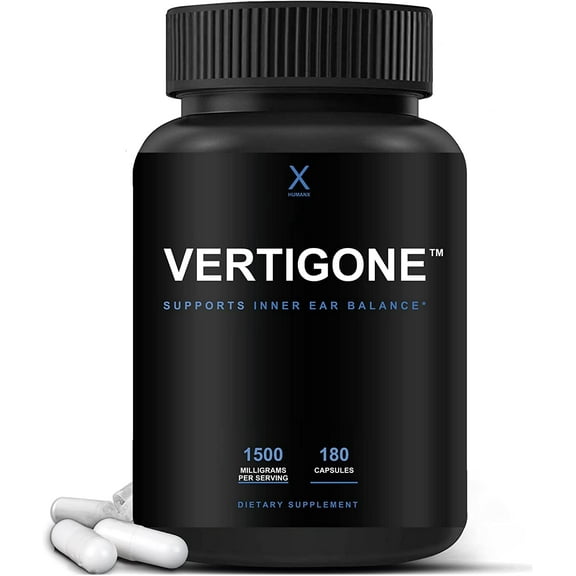 VertiGone - Vertigo Supplement - USA Third Party Tested - Natural Inner Ear Supplement - For Motion Sickness, Nausea, Spinning and Swaying Sensations - Inner Ear Balance - By Humanx
