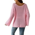 thumbnail image 3 of TINZ Sweater Dress Long Sleeve Oversized Tunic With Exquisite Embroidery And Panel Design Warm Winter Knit Vest Dress Long Pullover Sweater Belted Long Dress, 3 of 6