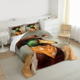 thumbnail image 3 of jejeloiu Rustic Mallard Duck Full Size Comforter Sets,Wild Animal Bedding Comforter Set,Gray Orange Green Bedding Sets For Kids,Breathable Home Decor Reversible,3pcs, 3 of 8