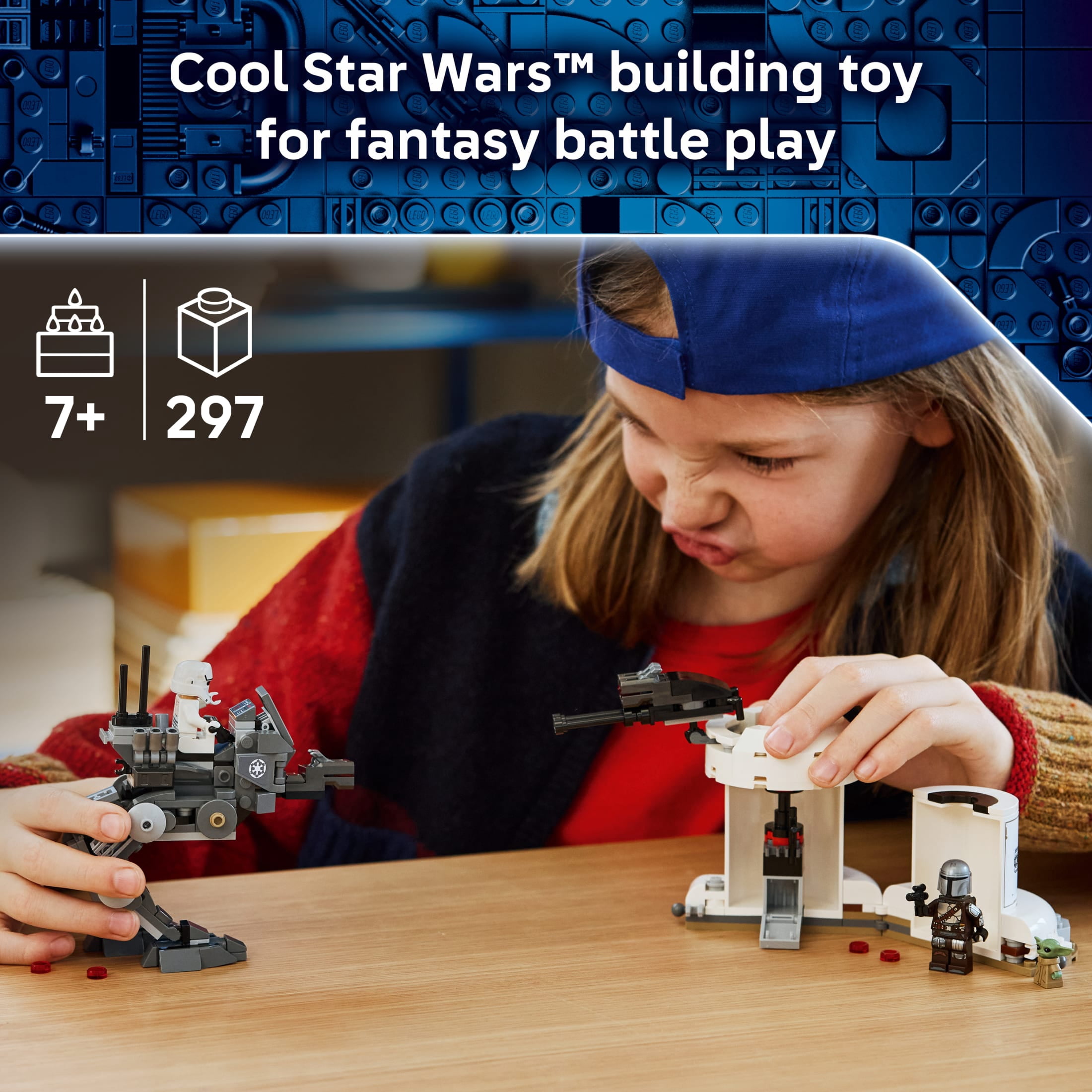 LEGO Star Wars AT-RT Attack - Building Toy for Boys & Girls, Ages 7+ - With The Mandalorian & Grogu Minifigures - Playset for Kids - Gift for Birthdays - 75444