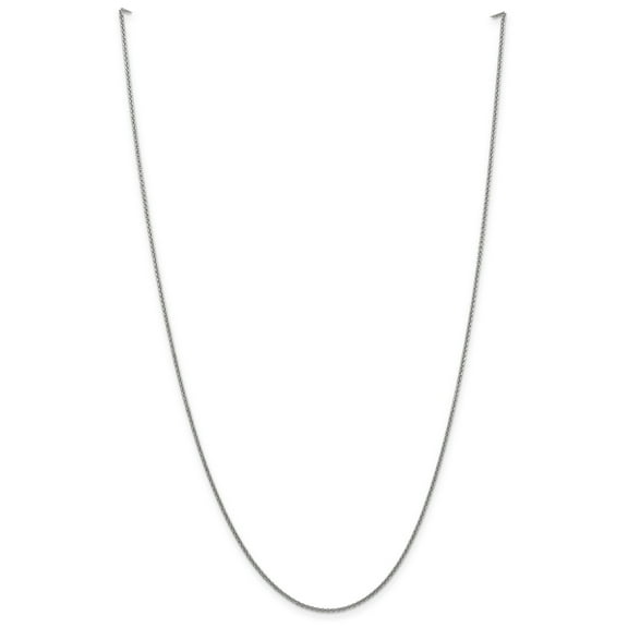 10 Karat White Gold 1.5mm Solid Polished Cable Chain
