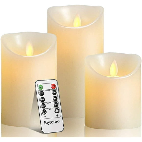 Real Wax Pillar Candle Led Candle Flameless Candle Light