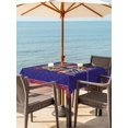 thumbnail image 3 of Outdoor Tablecloths with Umbrella Hole & Zipper, Independence Day 54x54 Inch Square Tablecloths, US Flag Spring Flowers Vintage Blue Stars Waterproof Table Cloth, Patio/Pool/Picnic Table Covers, 3 of 8