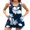 Big Blue Floral, variant on Women Built in Bra Summer Dresses with Pockets Beach Sundress Casual Loose Sleeveless Racerback Tank Dress