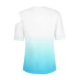thumbnail image 3 of Womens Cold Shoulder Tops 2025 Summer Trendy Gradient/Solid Color Dressy Casual T-Shirts Crewneck Ladies Going Out Tunic Blouses, 3 of 6