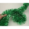 thumbnail image 4 of 16.5 ft Long Roll Gold Tinsel Garland, Shiny Metallic Foil Decorations for Parade Floats, Halloween, Christmas Eve, New Year, Party Decor(Green), 4 of 5