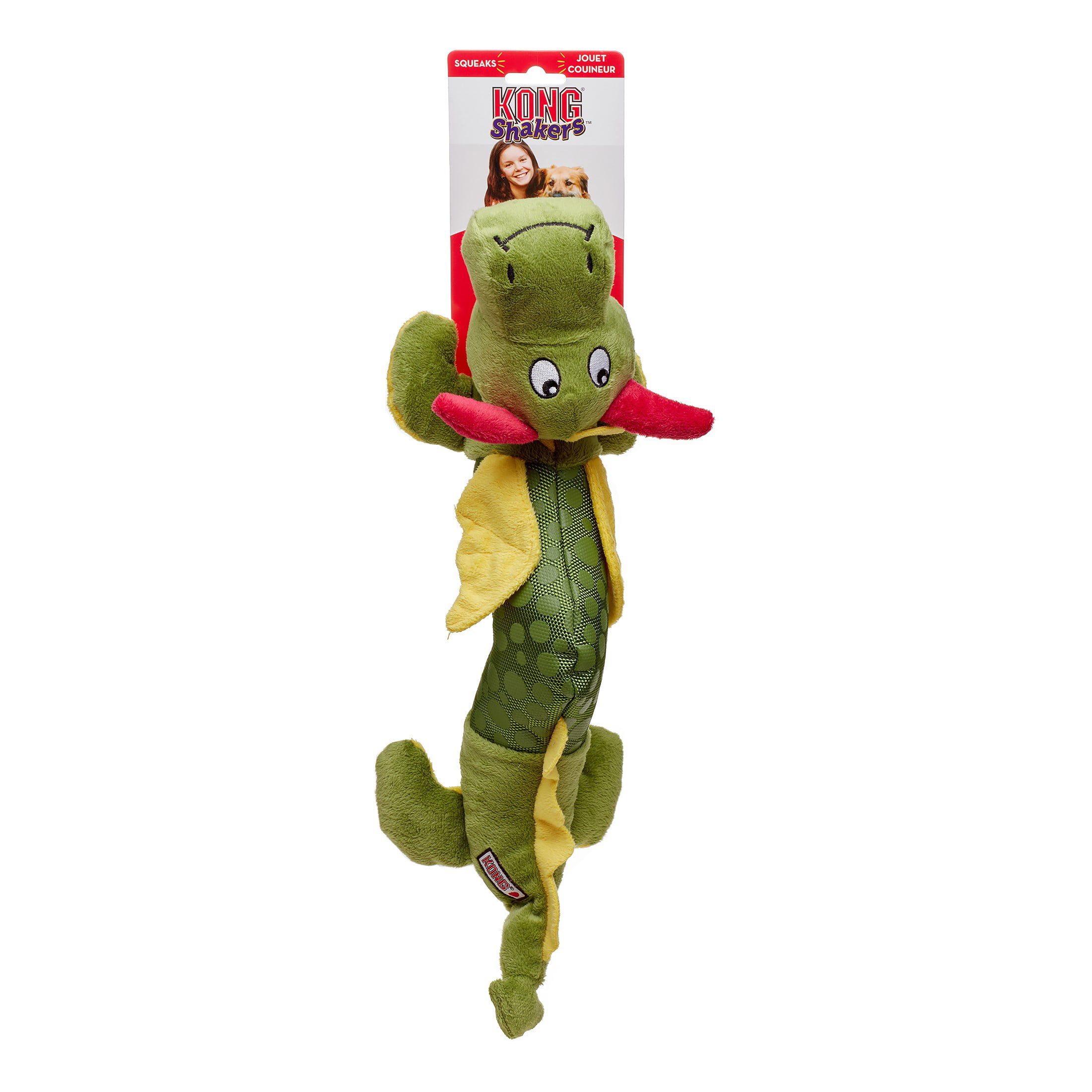 KONG Shakers Stuffed Dragon Dog Toy 