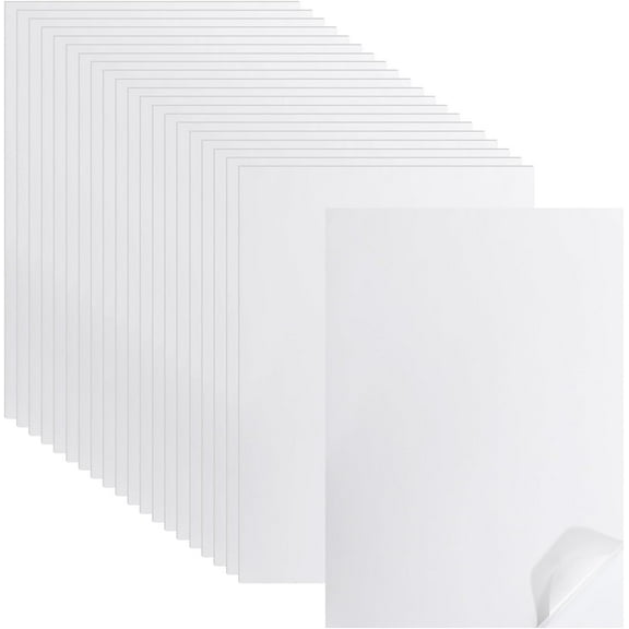 20pcs A4 Self-Adhesive Printing Paper White 298x210x0.2mm