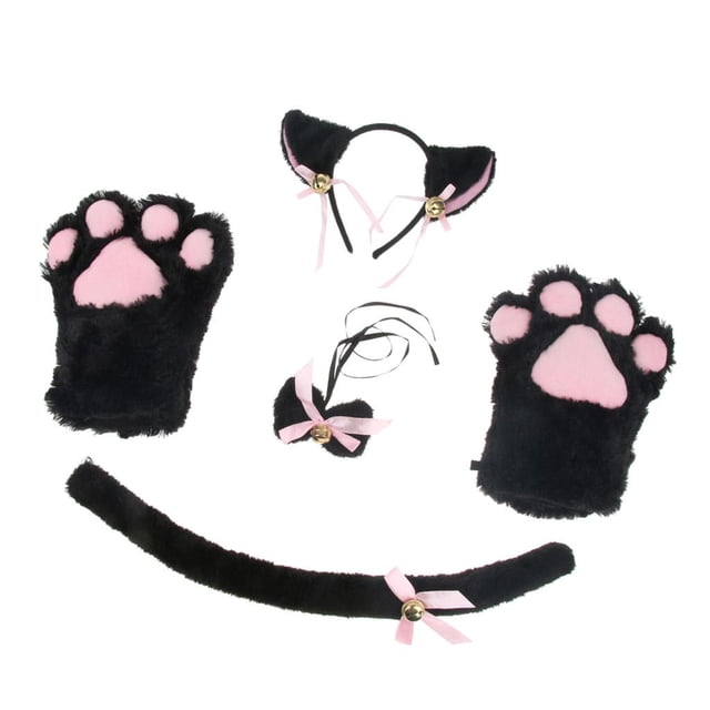 Disfraz de Cosplay de gato Macarena para mujer Negro