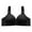 Black, variant on FRSASU Woman's Solid Color Comfortable Hollow Out Perspective Bra Underwear No Rims Red 14(XXXL)