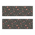 thumbnail image 2 of Cartoon Bench Cushion Set of 2, Sketches of Pizza Ingredients Yummy Food Theme, Standard Size Foam Pad and Decorative Cover, Dark Taupe Grey Coral, by Ambesonne, 2 of 4