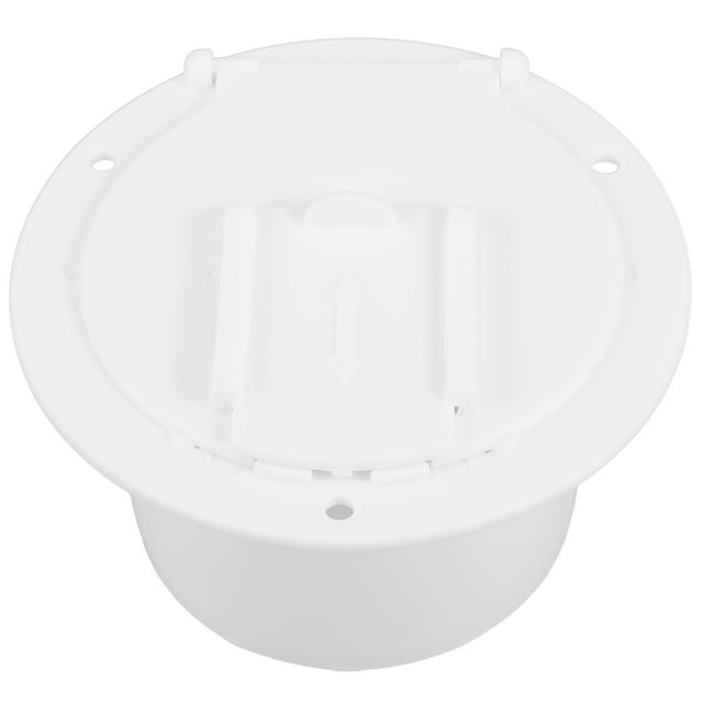 KAKOWELY 1 Set Durable Rv Cable Hatch For Electrical Connections Secure Cable Pass-Through Cover With Screws Cable Management Cover Rv Part And Accessory,4.53X"X4.53"X2.76"