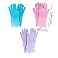thumbnail image 2 of Methold 1 par de guantes de aseo para mascotas, cepillo de depilación multifuncional, herramienta de limpieza y fregado para baño, suministros para Aseo de mascotas Violeta Methold PT004353-03, 2 of 6