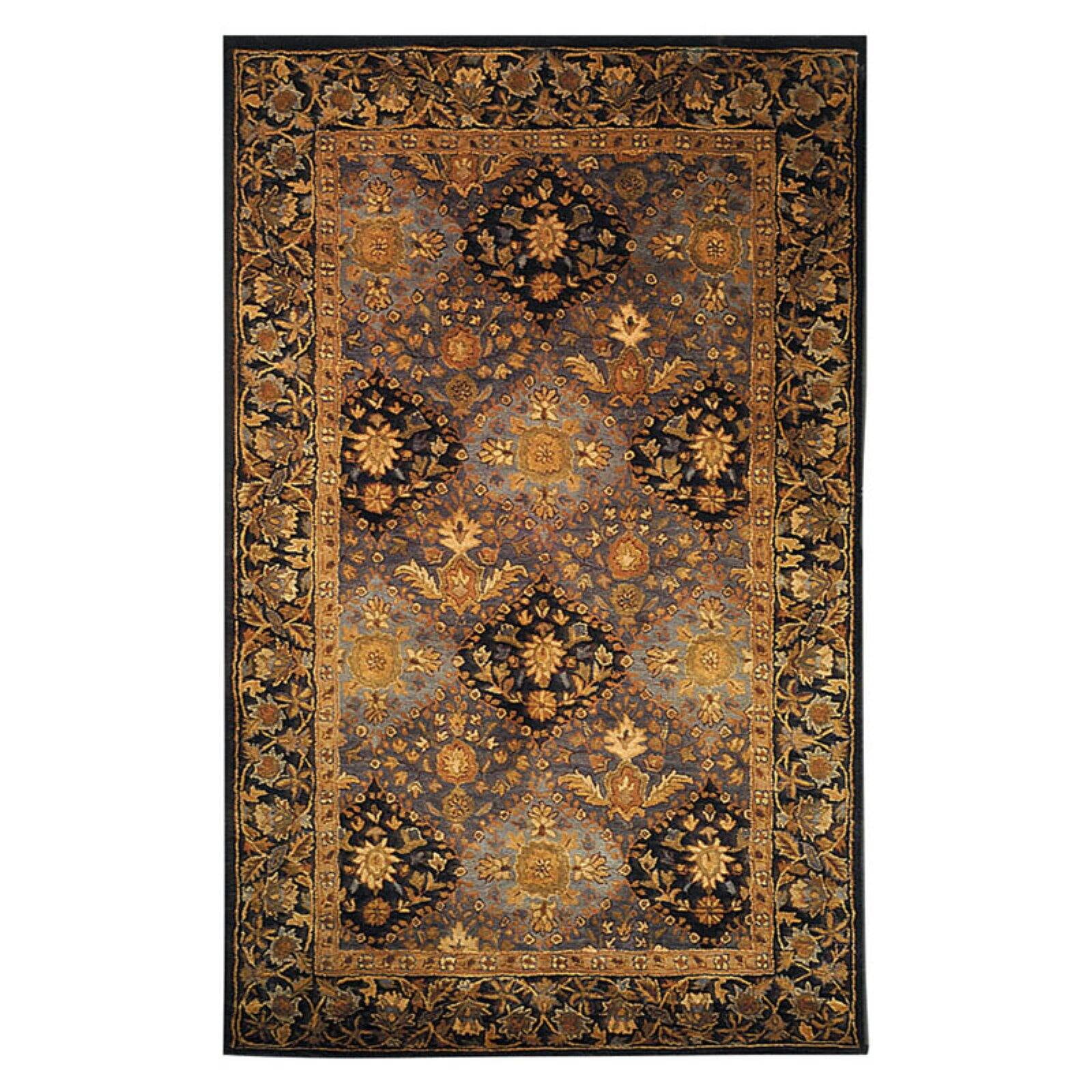 Blue Safavieh Antiquity Collection AT57A Handmade Traditional Oriental Premium Wool Runner 2'3 x 12' 