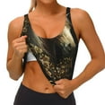 thumbnail image 3 of Pofeuu Palatial Gold Pattern Horse Print Sports Bra for Women Sexy Vest Yoga Running Gym Fitness Crop Bras Tops-X-Large, 3 of 8