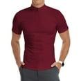 thumbnail image 5 of HAOMEILI Men's Long/Short Sleeve Polo Shirts Quarter-Zip Casual Slim Fit Mock Neck Basic Designed Cotton Shirts, 5 of 5