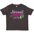 thumbnail image 3 of Inktastic Mermaid Vibes with Tail and Seashell Girls Toddler T-Shirt, 3 of 5