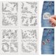 thumbnail image 1 of 4 hojas de estabilizadores de bordado solubles en agua de 11,69 x 8,27 pulgadas, papel de bordado adhesivo para esquinas florales, papel de transferencia de bordado adhesivo., 1 of 9