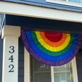 thumbnail image 3 of In the Breeze 3706 — 2' x 4', Rainbow Ruffle Bunting — Colorful Pride Home Decoration, 3 of 5