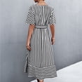 thumbnail image 4 of Robe d'Été pour Femmes 2024 Mode Grande Taille Couleur Volant Élégante Ample Manches Courtes Col Rond Robe 50 % de Réduction Liquidation!, 4 of 9