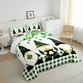 thumbnail image 3 of Manfei Cute Cartoon Gnome Full Size Comforter Sets,St.Patrick Day Bedding Comforter Set,Lucky Four Leaves Clover Bedding Sets For Girls Boys,Breathable Home Decor Reversible,3pcs, 3 of 8