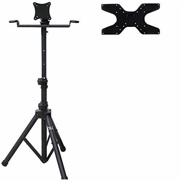 Audio2000'S AST4213 Portable Flat Screen Panel LCD LED TV Monitor Stand with Foldable Tripod Legs, Including a 400 X 200 mm Standard VESA Mounting Plate with M6 Screws