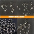 thumbnail image 4 of 50pcs Metal Shaft Guard Ring Set Metal Rings Bulk Metal Rings O Shape Rings Fastener Rings Small Metal Rings Metal Craft Rings Tail Securing Ring, 4 of 8
