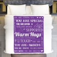 thumbnail image 6 of Get Well Blanket, Breast Cancer Gifts for Women, Get Well Soon Gift for Mom Sister Friend Coworker, Feel Better After Surgery Gifts, Sympathy Inspirational Healing Blanket (Purple), MTHL005, 6 of 6