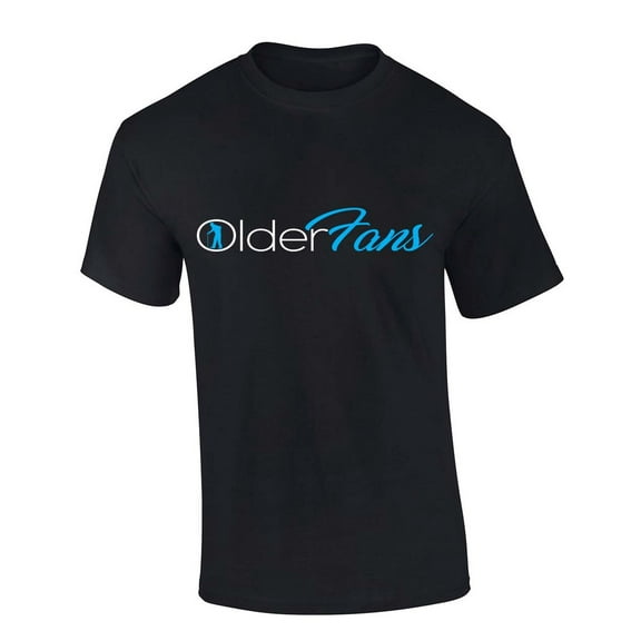 Trenz Shirt Company Mens Funny Older Fans Old Man Logo Parody Short Sleeve T-shirt-Black-4xl