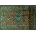 thumbnail image 1 of Ahgly Company Indoor Rectangle Persian Turquoise Blue Traditional Area Rugs, 2' x 5', 1 of 4