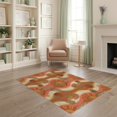 thumbnail image 2 of ODIKA 4'x6' Washable Area Rug Pet Friendly, Non-Shedding Sunset Retro Vinyl Phonograph Disc Colored Border Print Record for Bedroom, Reading Nook, 2 of 7