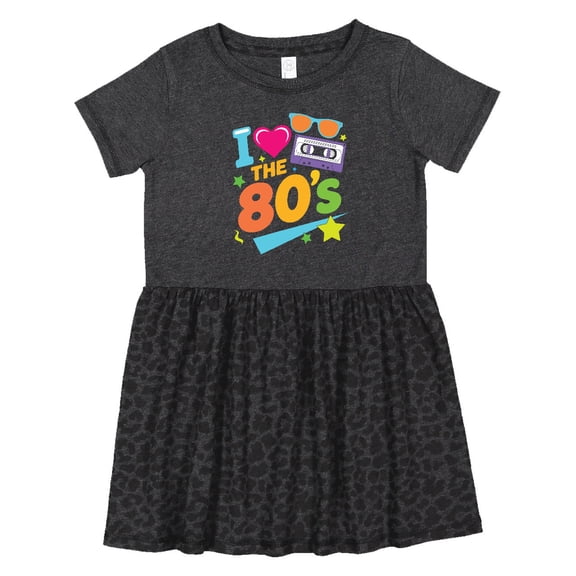 Inktastic I Love the 80s Retro Style Girls Toddler Dress