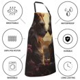 thumbnail image 6 of Rateoe Romantic Flower Lion Couple Aprons with Pocket,Men Womens Aprons Waterproof Adjustable Cooking Aprons for Kitchen Gardening and Salon, 6 of 7