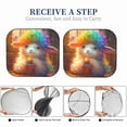 thumbnail image 6 of Gukieu Rainbow Lamb Breakfast Print Car Windshield Sun Visor, Foldable Anti-UV Car Sun Visor Suitable for Vans, Trucks Car Accessories-Large, 6 of 6
