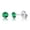 Green, variant on Limerencia Hypoallergenic G23 Titanium Earrings For Sensitive Ears, Simulated Diamonds (White)