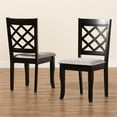 thumbnail image 4 of Baxton Studio Verner Grey Dark Brown Finished Wood 2-Piece Dining Chair Set, 4 of 8