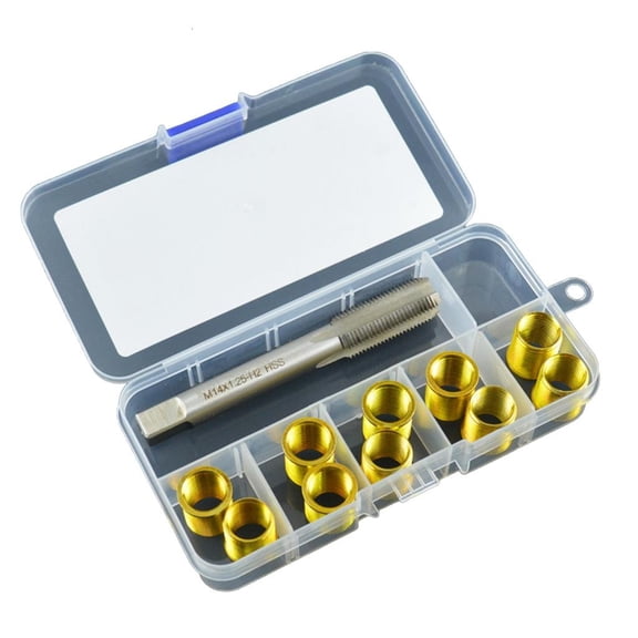 Lerpwige Spark Plugs Thread Repair Tool Tap Spark Plugs with M12x1.25 Inserts Tap Kit