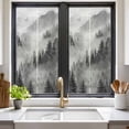 thumbnail image 3 of Black Grey Mountain Window Privacy Film, Misty Forest Nature Woodland Pine Tree Landscape Static Cling UV Sun Blocking Tint Film Heat Control Windows Films for Bedroom Window Stickers 17.7"x39.3", 3 of 8