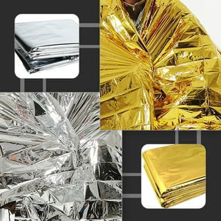 1pc Folding Insulation Blankets Double-sided Outdoor Blanket Aluminum Foil  Blankets 