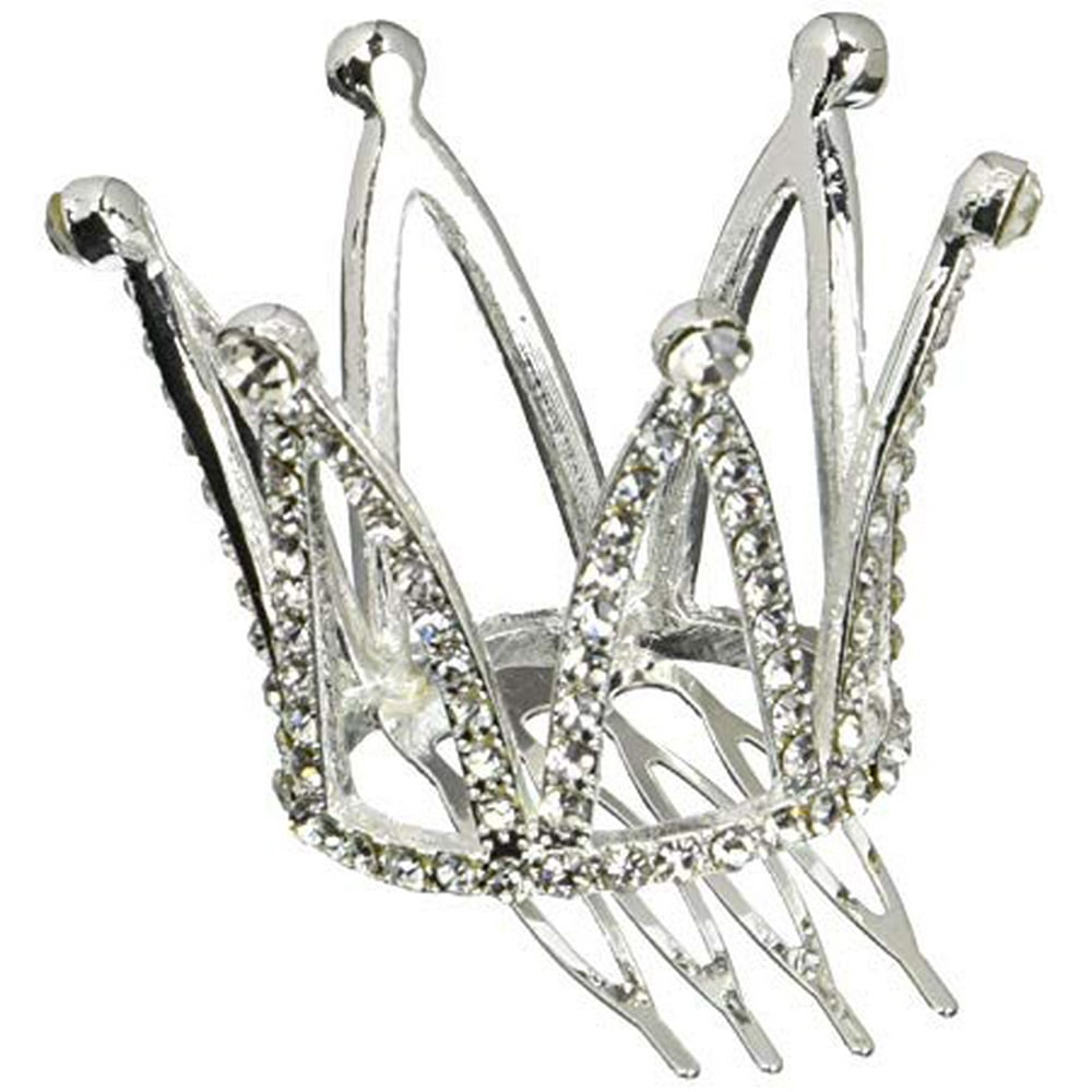 Princess Tiara Mini Crown Bridal Rhinestone Decor Hairband Toy Crown