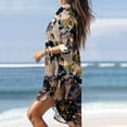 thumbnail image 5 of gakvbuo Button Down Shirts Maxi Dress For Women Casual Turn-Down Collar Long Sleeve Printed Smock Buttons With Pocket Shirt Dresses Fall Dresses For Women 2023, 5 of 7
