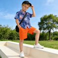 thumbnail image 5 of Dailycode Small Short Sleeve Button Down Shirts Starry Sky Shells Casual Shirt 3-10 Years, 5 of 9