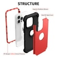 thumbnail image 2 of iPhone 14 Pro Max Case 6.7 inch 2022, Allytech Heavy Duty Hybrid Hard PC Back + Soft TPU Inner + Front PC Frame Drop Protection Case for iPhone 14 Pro Max 5G, Red, 2 of 9