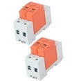 thumbnail image 1 of 2Pcs Voltage Arrester Devices SPD Surge Protective Device 2P 420V AC Arrester Protector Home Circuit Breaker DIN Rail Mount PC Flame Retardant Shell, 1 of 7