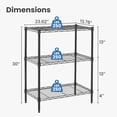 thumbnail image 3 of JOINSUN Metal Organizer Shelf – Customizable 3-Tier Rack for Tight Spaces in Bathrooms, Closets & Corners , 23.62"W x 13.78"D x 30"H, 3 of 3
