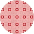 thumbnail image 1 of Ahgly Company Indoor Round Patterned Bean Red Area Rugs, 6' Round, 1 of 6